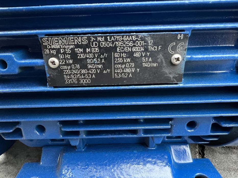 Silnik elektryczny 2,2 kW 940 obr/min