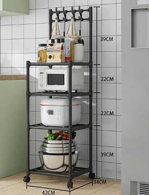 Полиця стелаж для кухні етажерка 4-х рівнева / Стеллаж полка этажерка