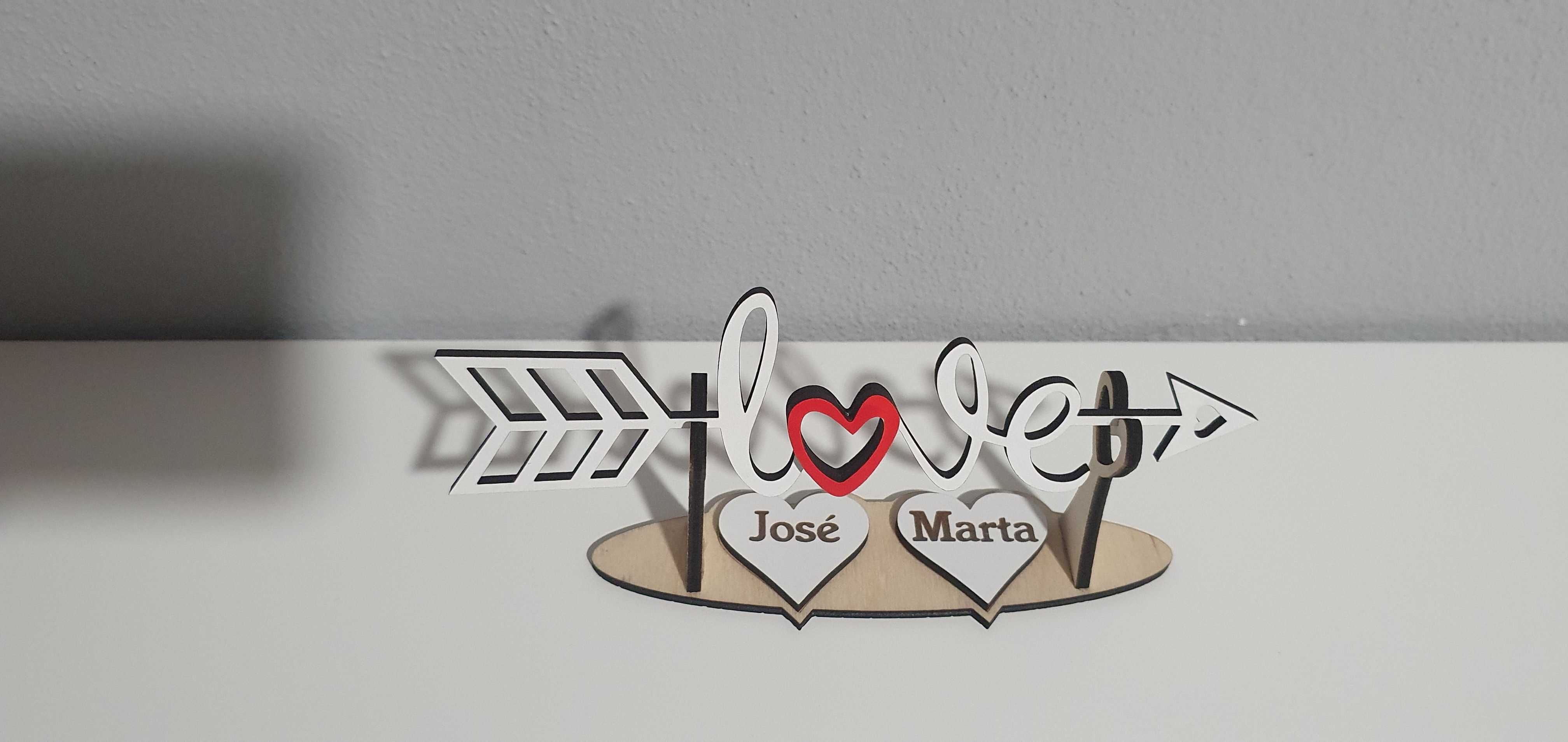 Seta Love com nomes