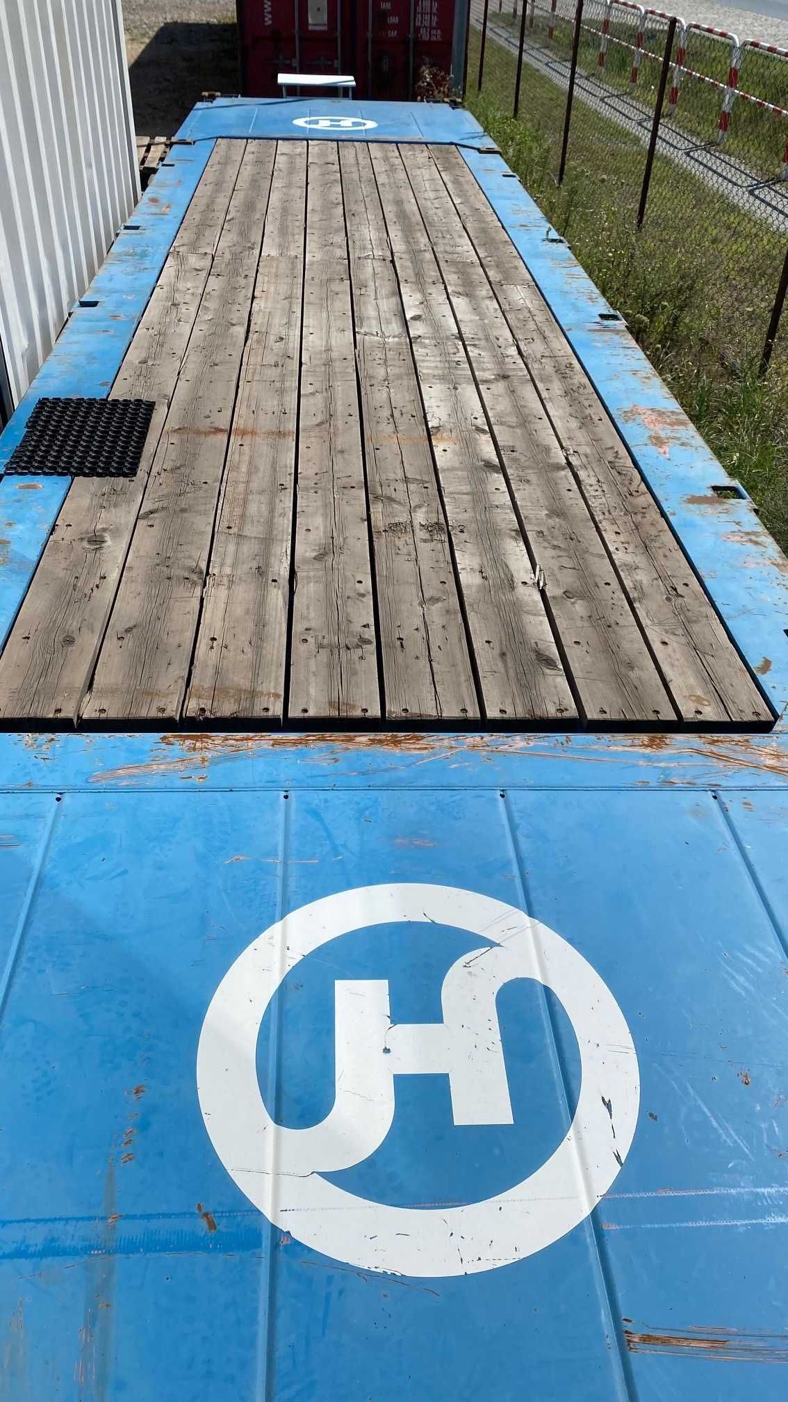Kontener w formie platformy. 12m 40'HCFR flat rack