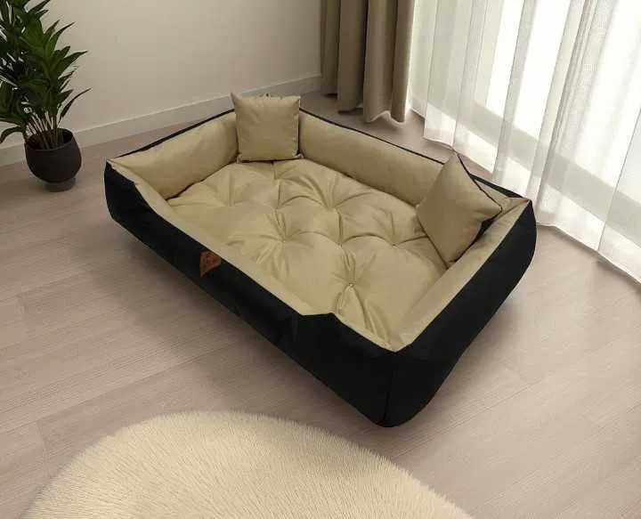 Duże Solidne Legowisko dla psa 100x75 cm – beżowe, nowe + GRATIS!