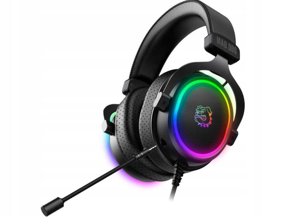 PROFESJONALNE Słuchawki Gamingowe USB 7.1 RGB Z Mikrofonem Dla Graczy