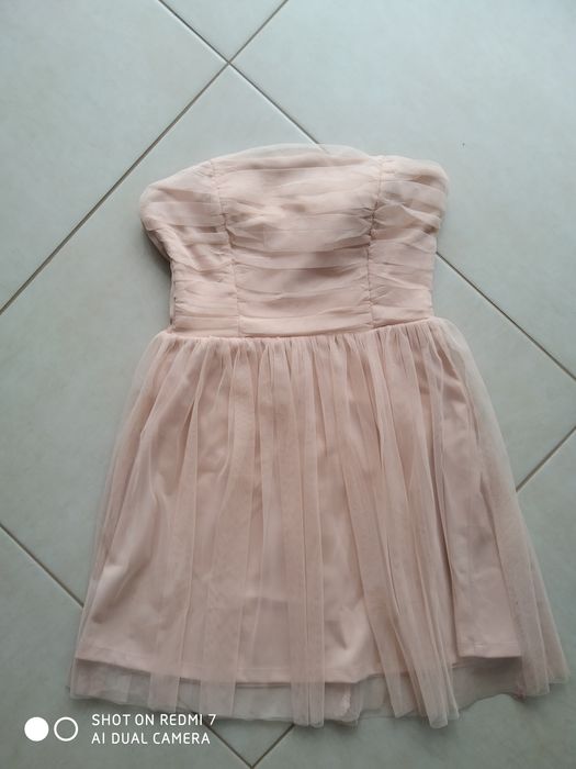 Sukienka pudrowy róż, nowa, rozm S Sinsey