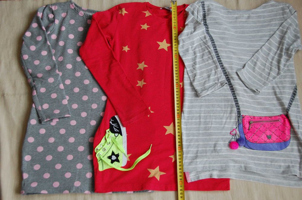 paka ubrań, rozm. 140 (12 elementów), dziewczynka
