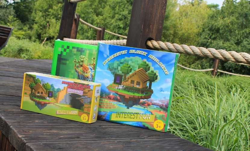 Magnetyczne klocki jak Minecraft – 100 elementów biom leśny NOWYGratis