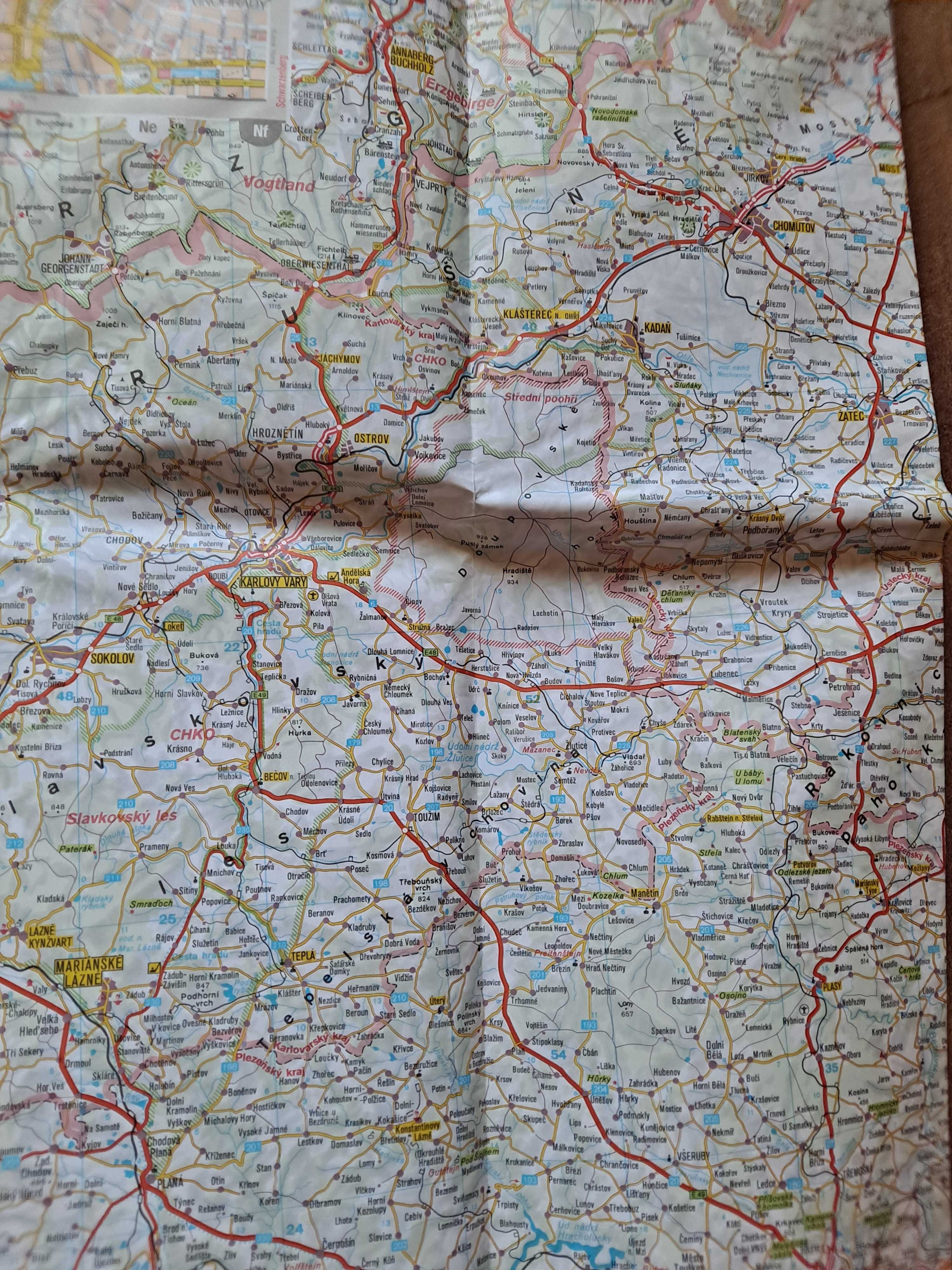 Mapa samochodowa Czechy