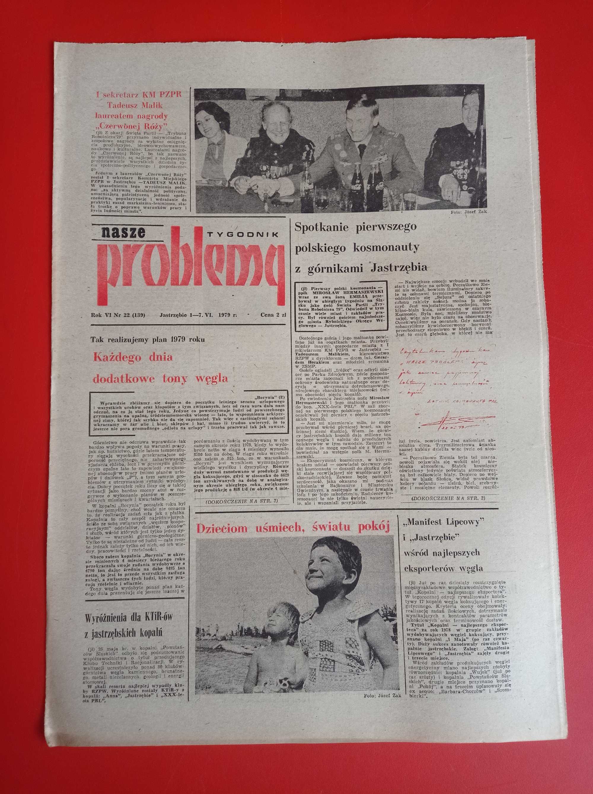 Nasze problemy, Jastrzębie, nr 22, 1-7 czerwca 1979
