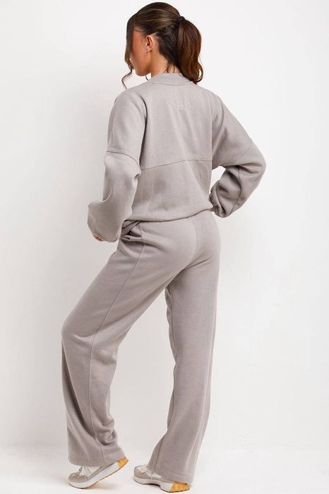 Сірий теплий флісовий жіночий костюм styledup