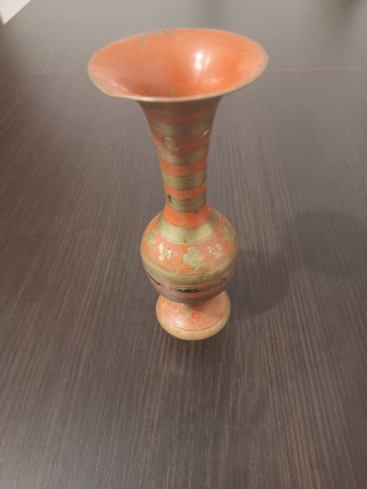 Wazon z miedzi malowany Indie