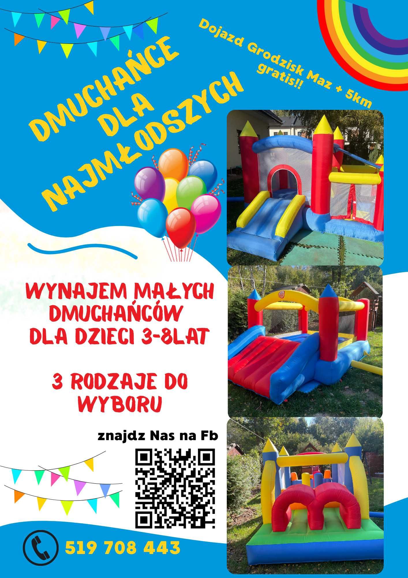Wynajem Małych Dmuchańców dla Najmłodszych. Dmuchaniec