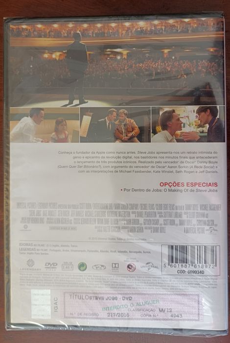 DVD Steve Jobs - ainda com plástico