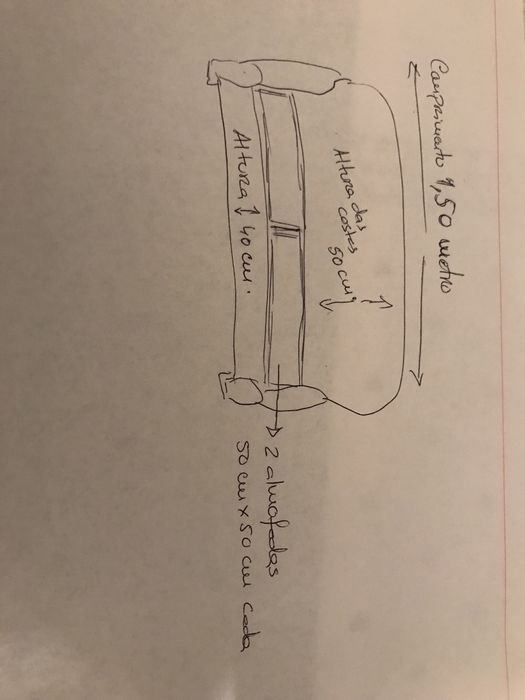 Sofá 2 lugares pele de pêssego