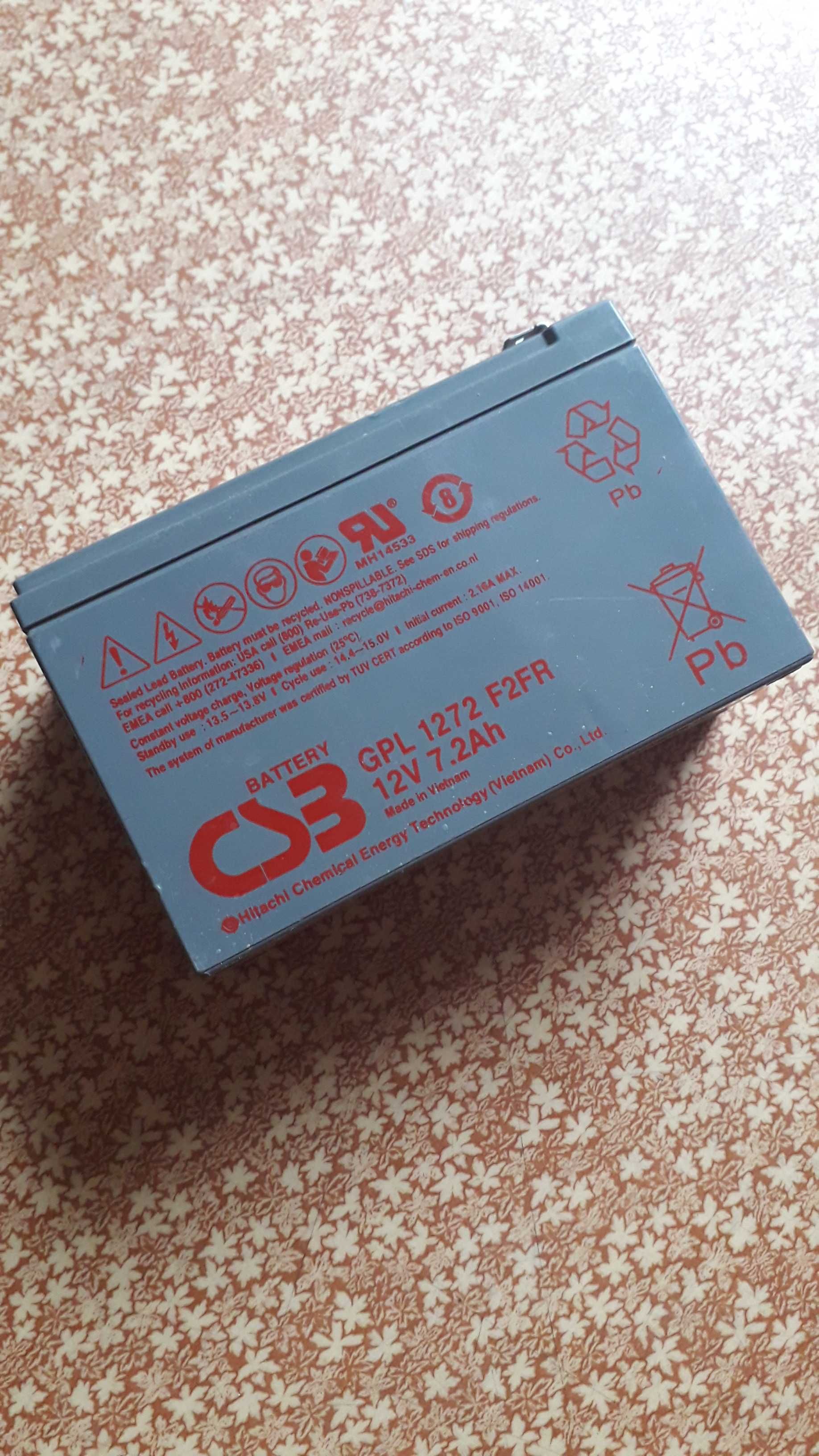 Аккумулятор AGM 12В 7Ачас RBC110 RBC2   (CSB GPL1272 GP1272 UPS12360 )