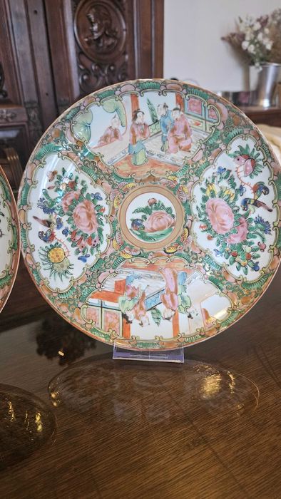 Coleção de porcelana chinesa, decoração mandarim