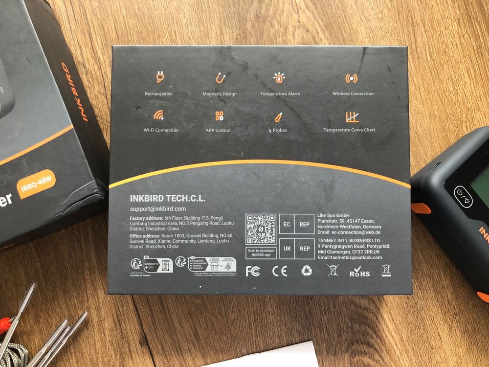 Новий професійний Цифровий термометр для м'яса 4 щупи INKBIRD