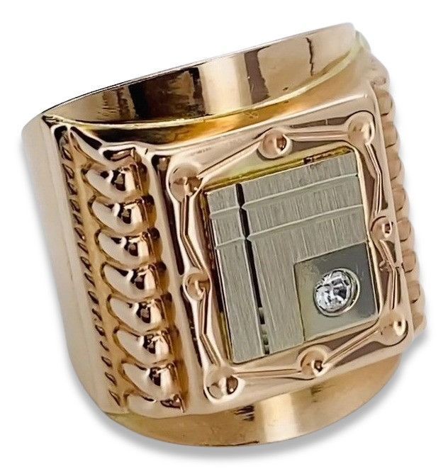 Złoty sygnet męski 14k 585 z czerwonego złota csc004r 22,5/10 Wrocław