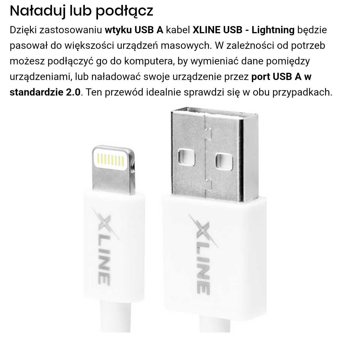 Kabel USB - Lightning XLINE 1 m