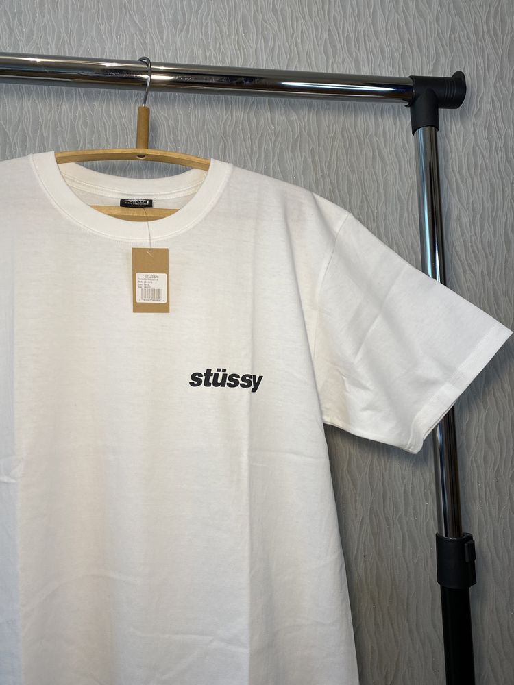 Футболка supreme и stussy белая bape