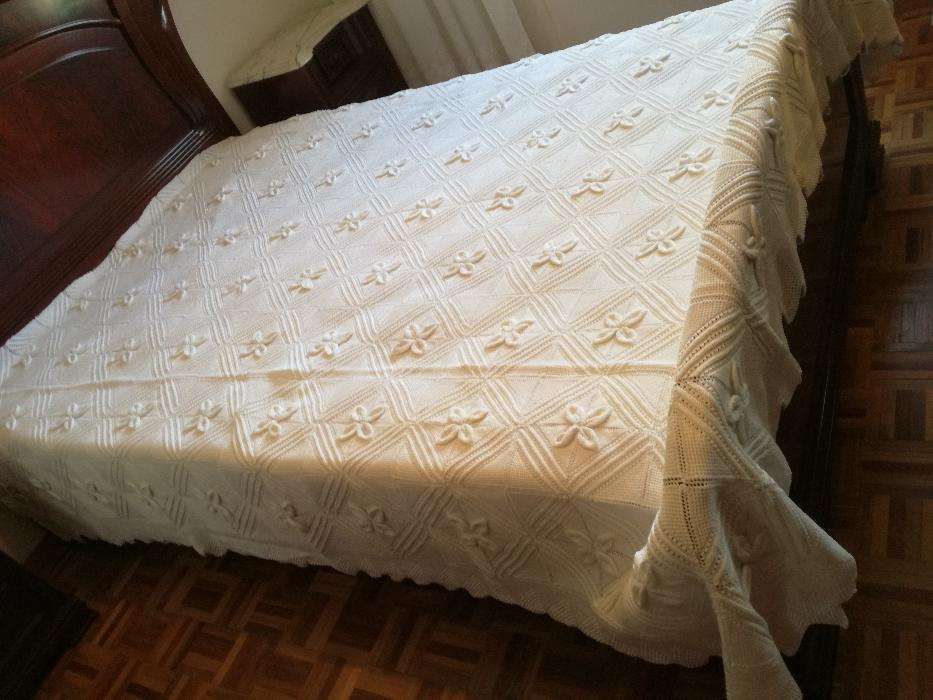 Colcha em Crochet para Cama de Casal