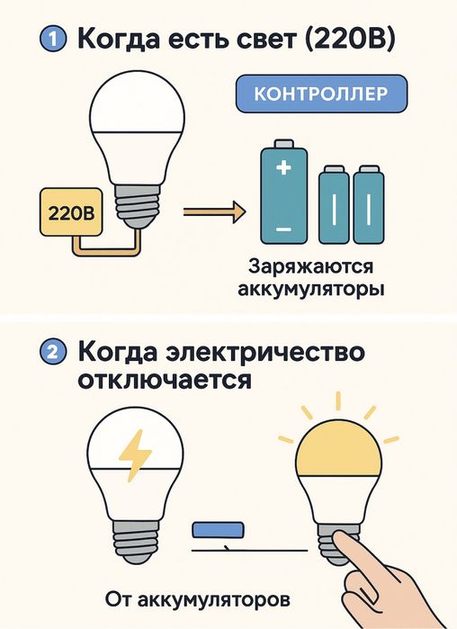 Аккумуляторная лампочка UXI BL-801