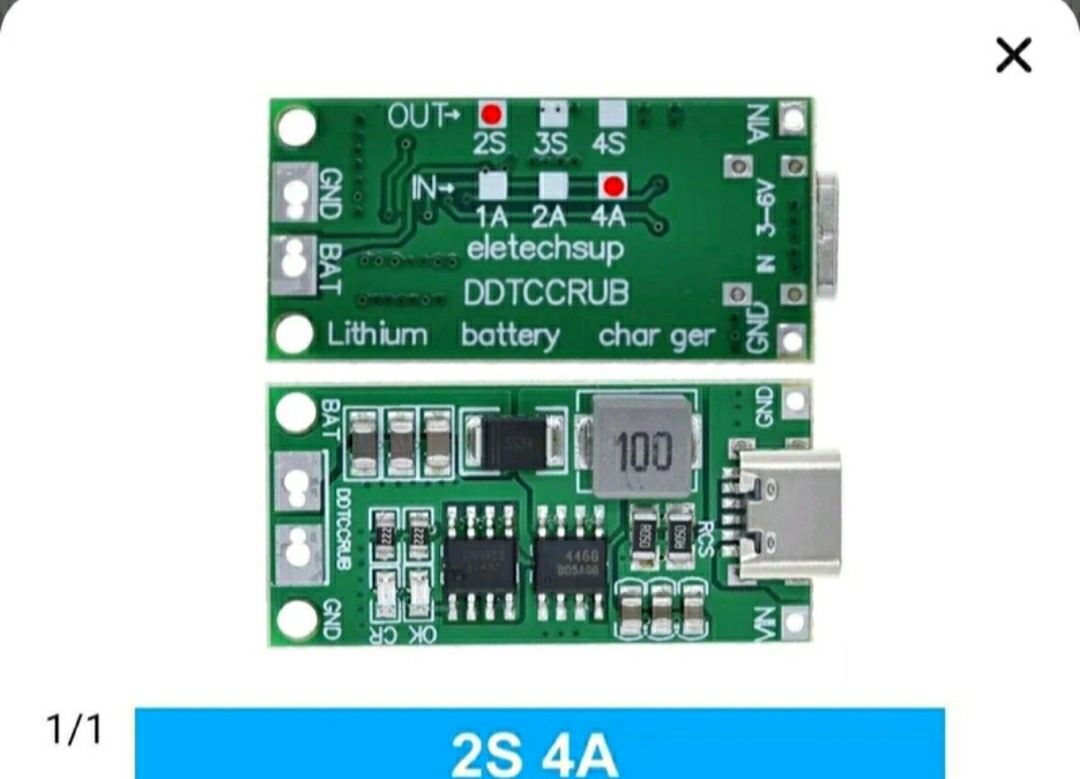Контролери заряду TP4056, IP2312, адаптери