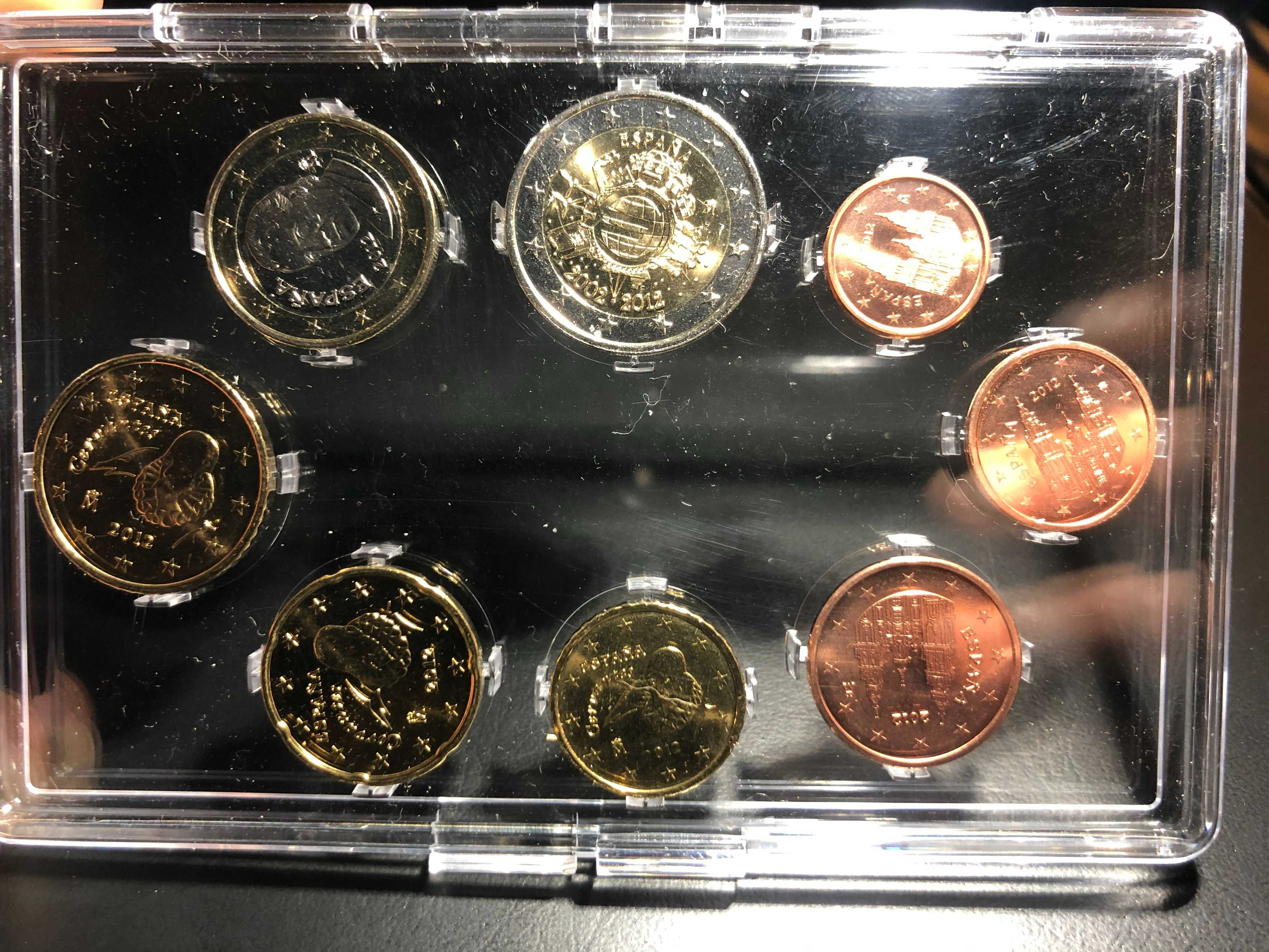 Set Anual Espanha 2011 UNC com Estojo-Inclui 2€ 10Anos Circulação Euro