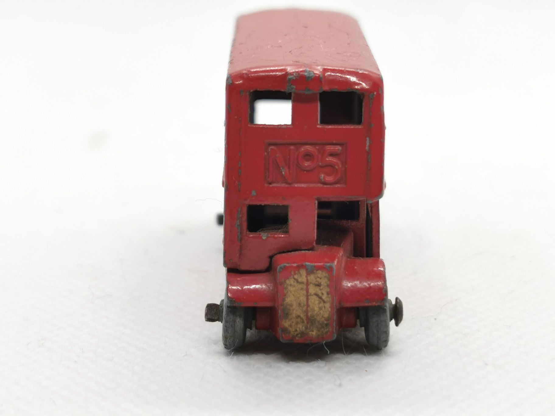 Red London Bus no. 5 Lesney Matchbox MOKO