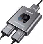 GANA aluminiowy dwukierunkowy przełącznik/rozdzielacz HDMI 4K ROZGALE.