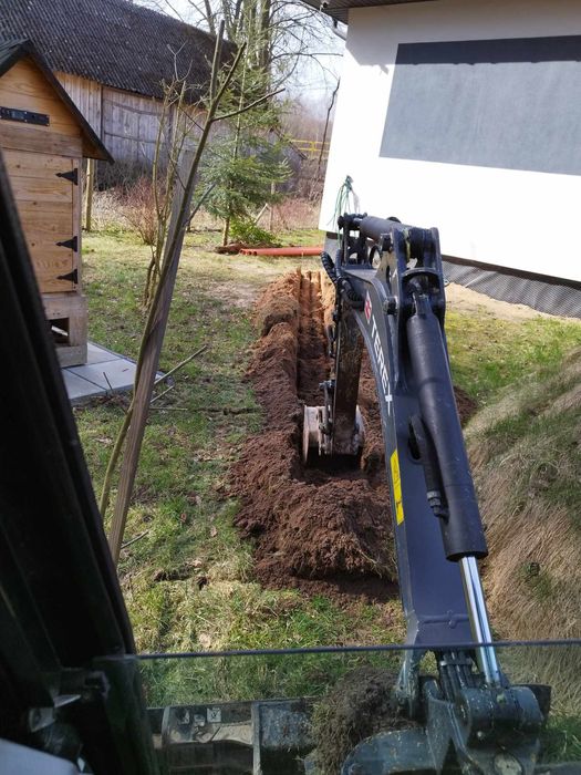 Prace ziemne Minikoparką/ Pomoc Drogowa