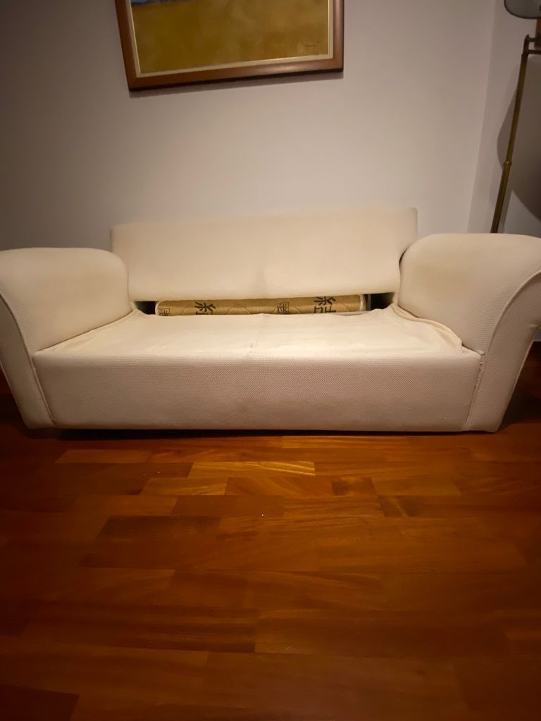 Sofá cama 2 lug com colchão de molas