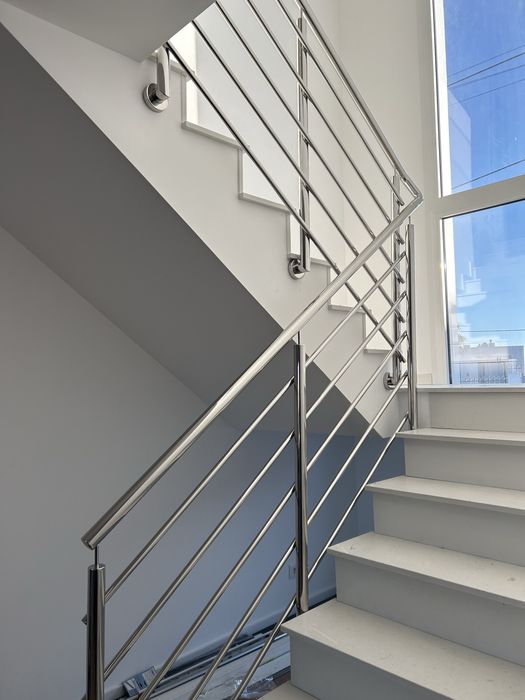 Corrimão e guarda-corpo em aço inox 304 Brilhante