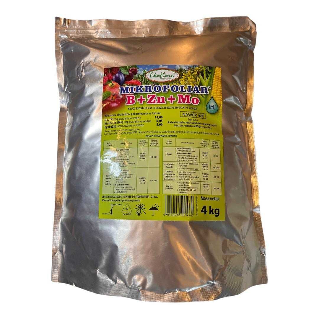 Nawóz krystaliczny Mikrofoliar B+Zn+Mo kryst. 4 kg