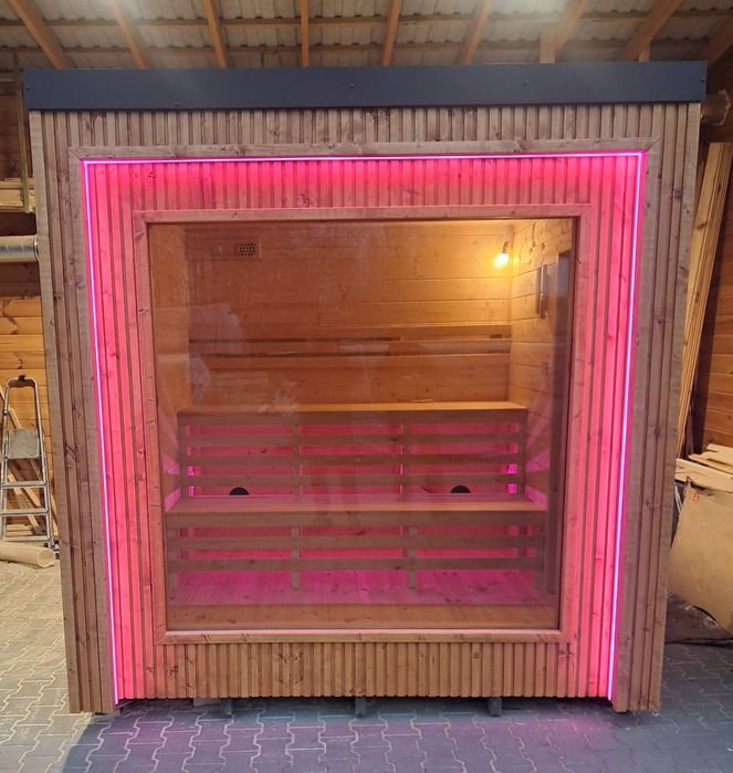 PRODUCENT Sauna ogrodowa wolnostojąca fińska 255 x 265 x 270