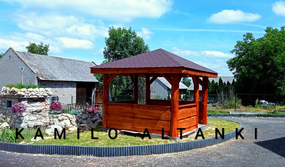 Altana na grubym balu altanka altanki ogrodowe