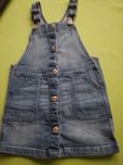 Sukienka - rozpinana - jeans - dla dziewczynki - roz. 110/116 -