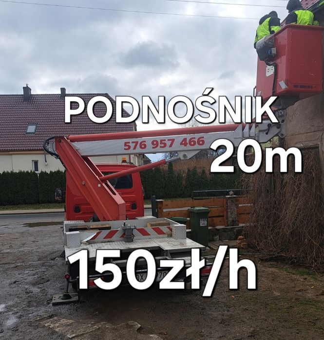 Podnośnik koszowy 20m ,zwyżka wynajm