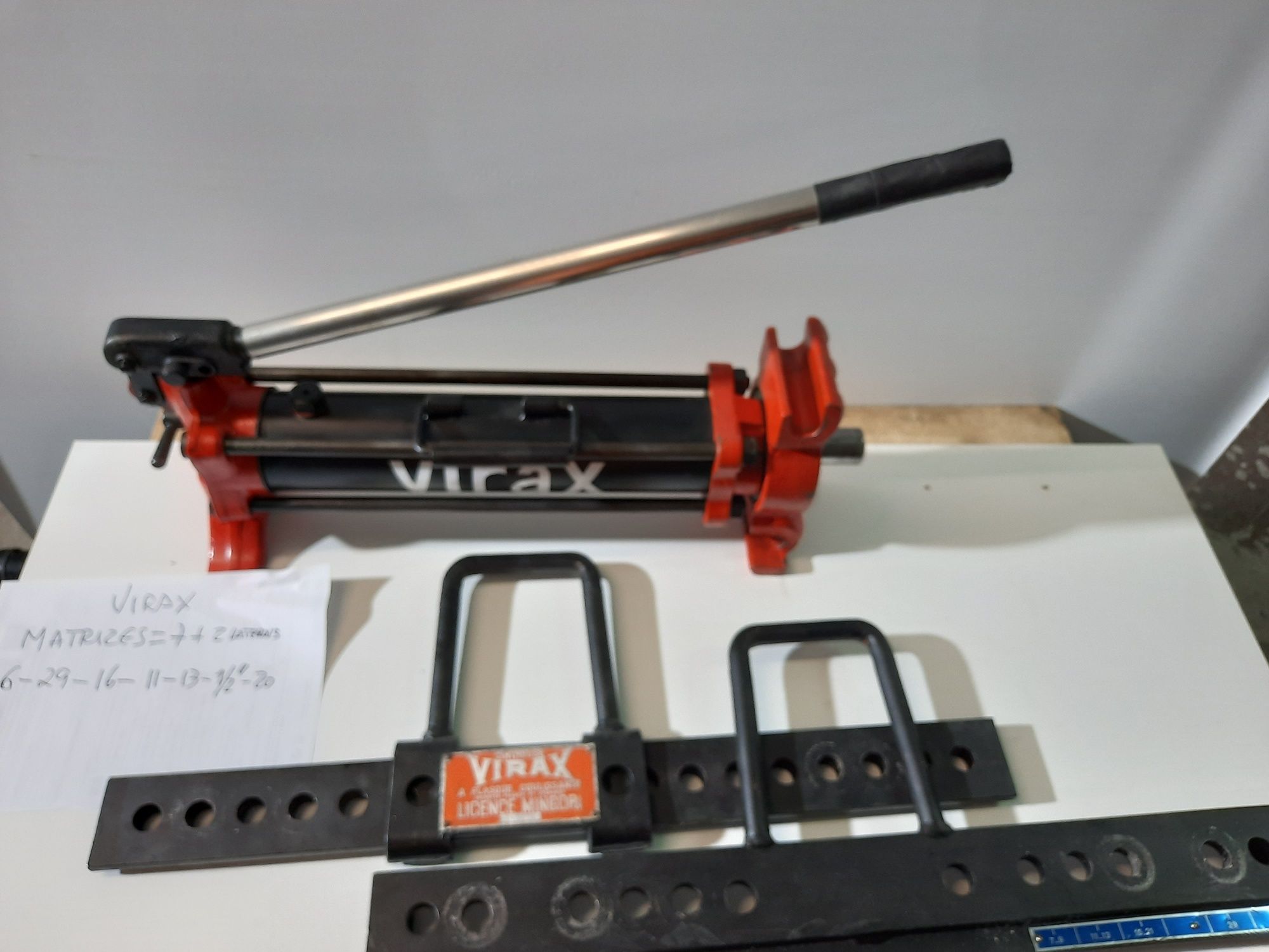 Maquina de curvar tubo VIRAX com matrizes completa