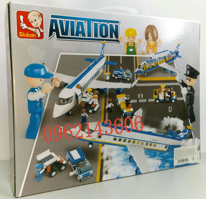 Конструктор Авиация SLUBAN M38-B0366 "Авиалайнер", 463 дет.