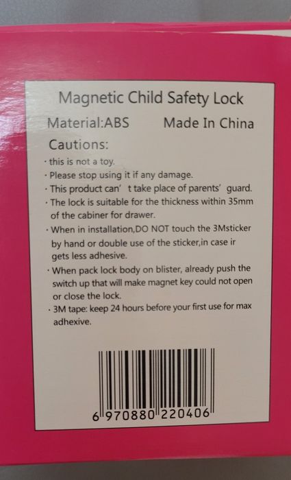 Baby Safety Magnetyczna blokada szafki, niewidoczna blokada 10 szt