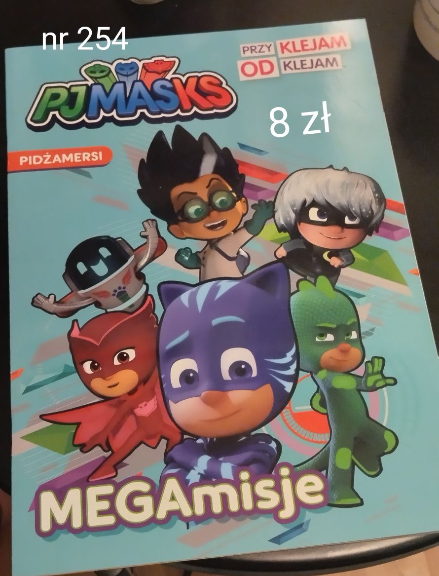 Pj mask pidzamersi książeczka z naklejkami