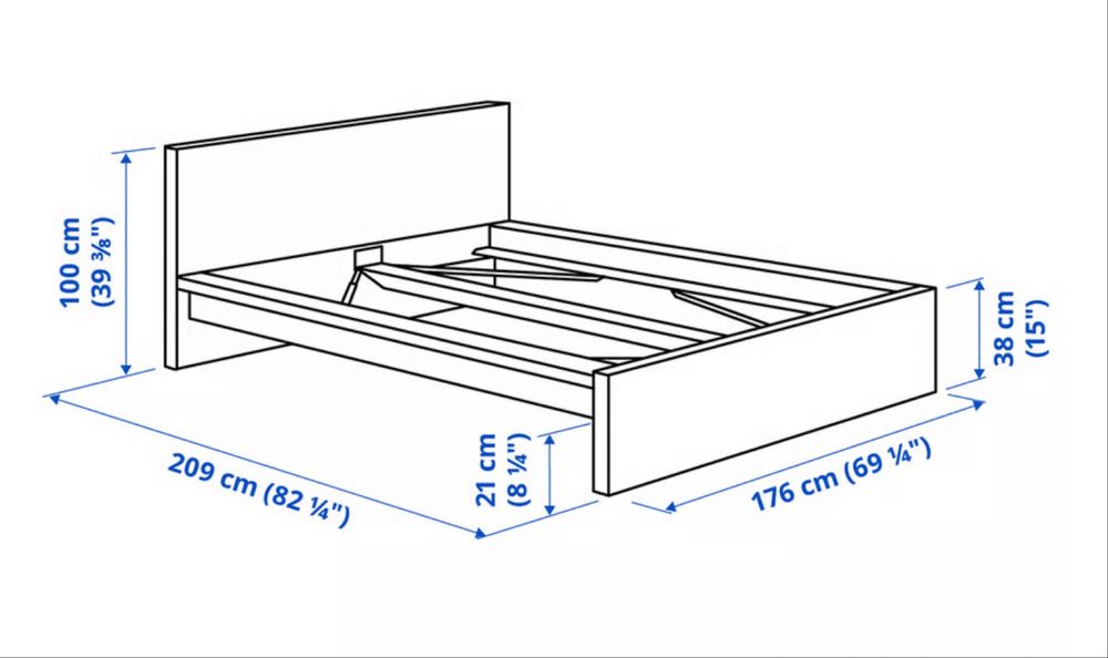 Łóżko MALM IKEA 160x200 (rama łóżka)