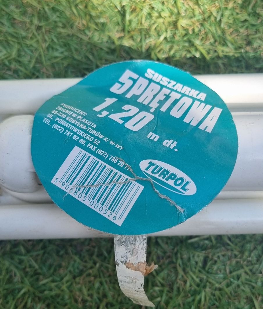 Suszarka 5 prętowa na pranie do łazienki  120 cm