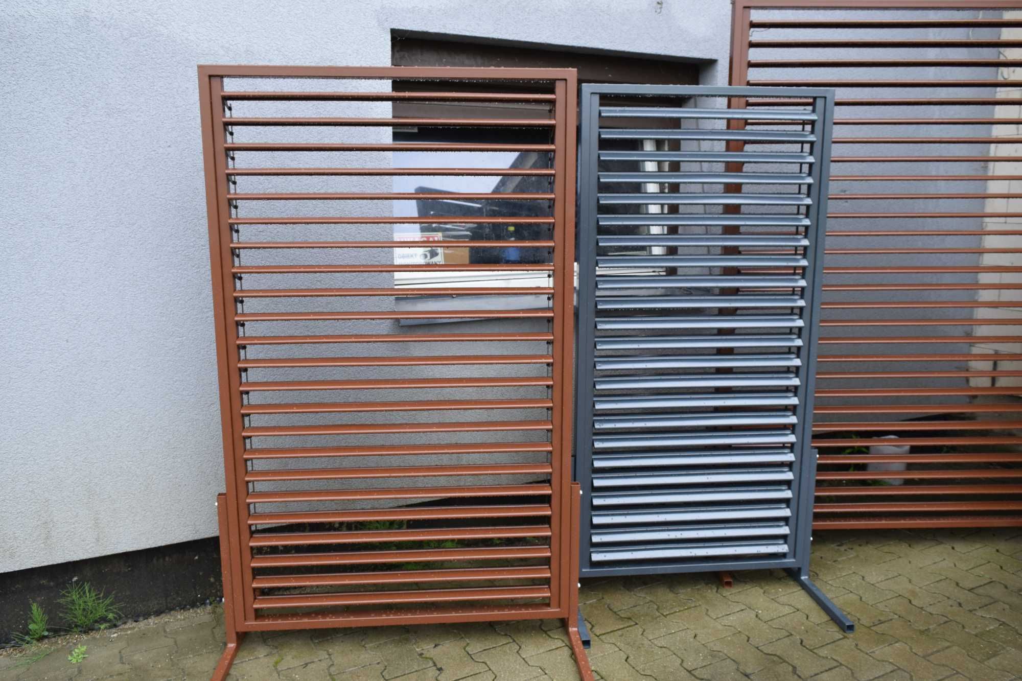 Panel  żaluzjowy metalowy  na taras, balkon ruchoma deseczki metalowe