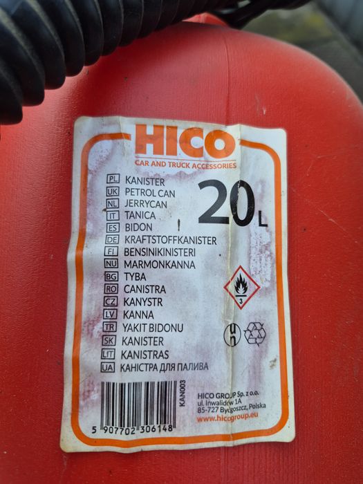 Kanister plastikowy 20l