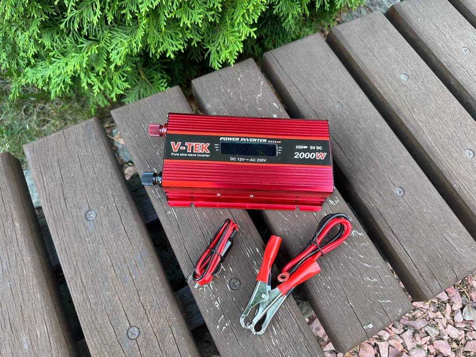 Инвертор 2000ватт чистый синус 12v 220v 2000ватт. Переторювач струму