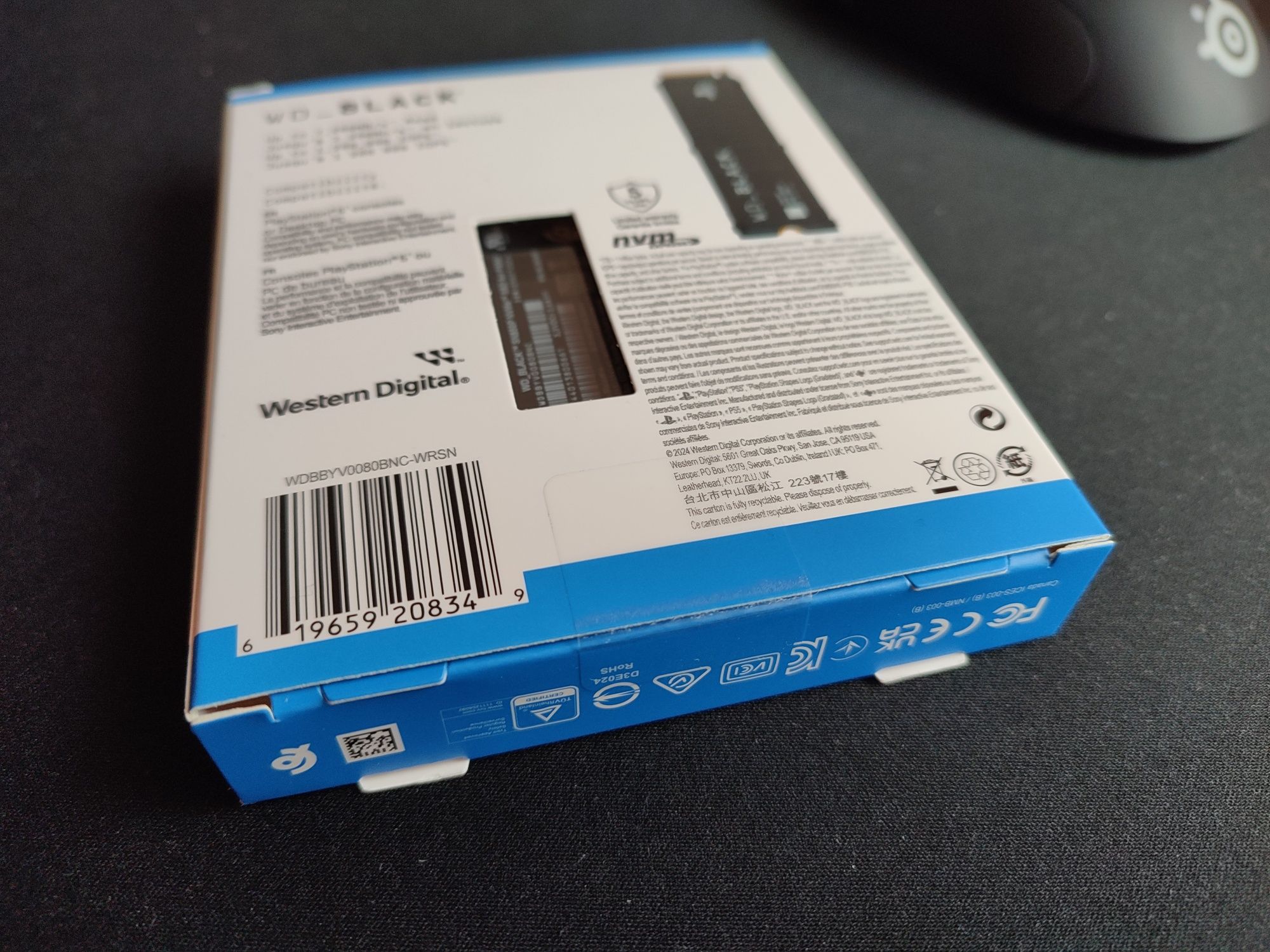 WD BLACK SN850P 8TB + heatsink. For PlayStation 5. SSD m.2 NVMe PCIe.