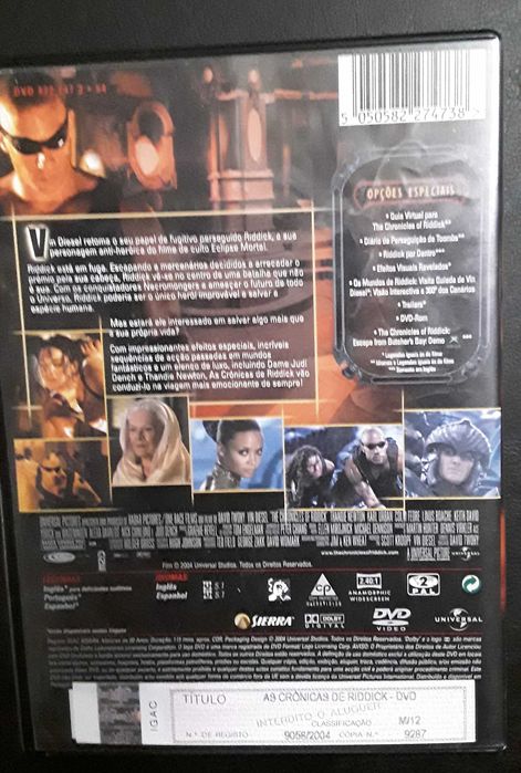 6 filmes DVD Tranformers - Riddick - Mito - River - Limite