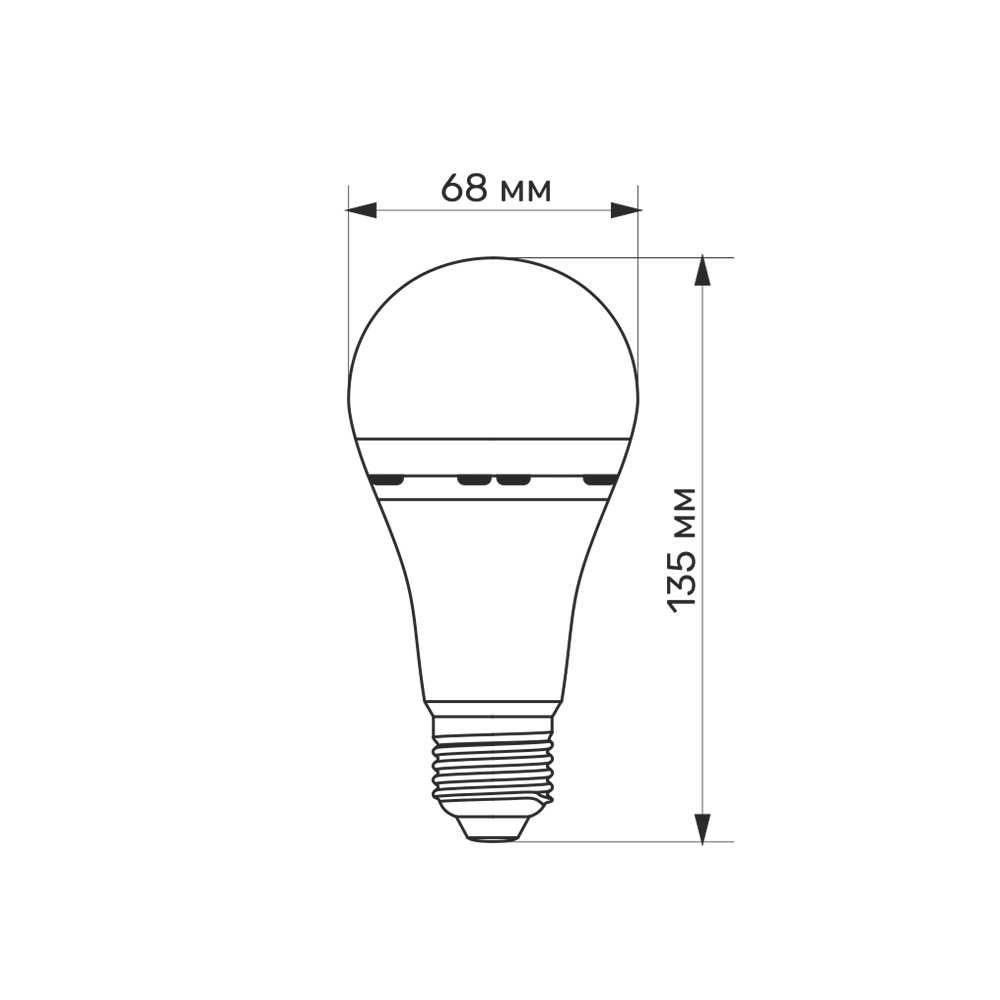 LED лампа акумуляторна TITANUM A68 10W E27 4000K 220V 27383