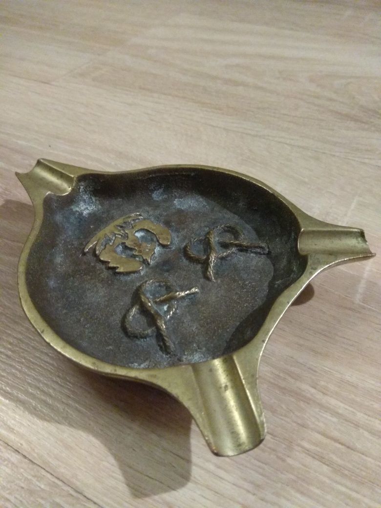 Vintage Mosiężna popielniczka Anglia