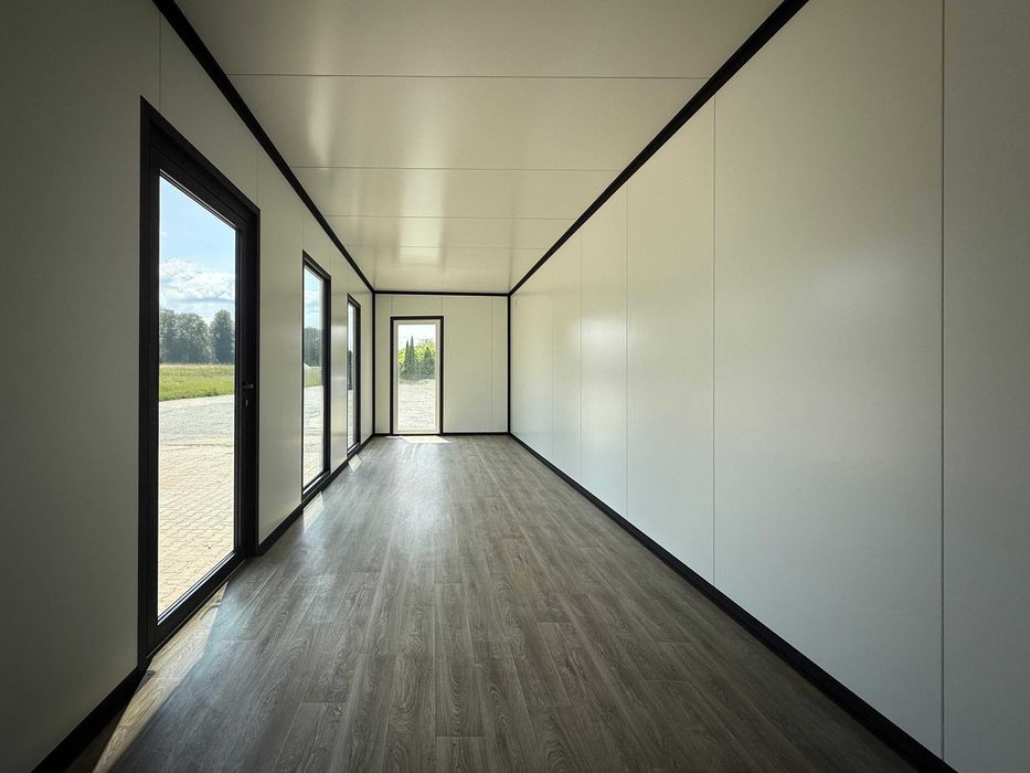 Pawilon 900x300 czarno-biały biurowy, usługowy, salon, bistro,